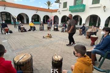 Taller de percusión africana en la Casa de la Juventud de Telde/Francisco Javier Santana.